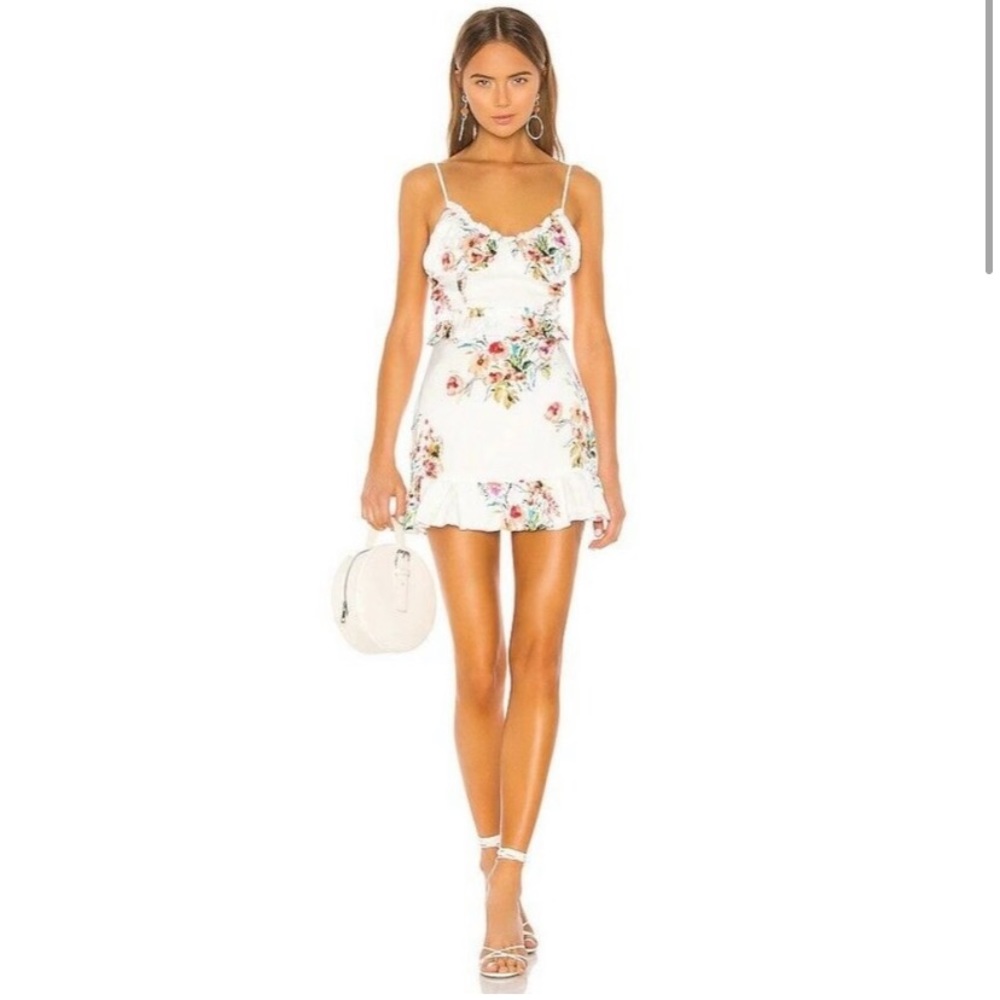 Major Elle Nova minidress watercolor multi floral silky